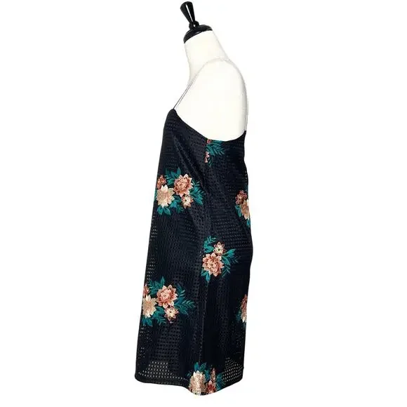 Zara Trafaluc Black Floral Dress SZ S - Picture 4 of 8